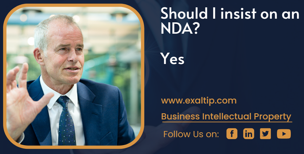 Should I insist on an NDA?
Yes
Would you lend someone your car without it being insured?
#BusinessIntellectualProperty #LinkedIn #NDA #shouldIinsistonanNDA #confidentialinfromation #tradesecrets